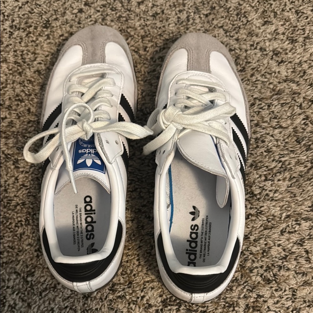 adidas White Black Retro Runner Sneakers